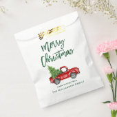 Groene Borstel Script Kerst  Truck Bedankzakje (Gezegeld)