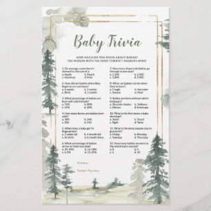 Groene Bos Avontuur Baby Trivia Spel