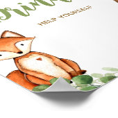 Groene Bos Baby Shower Dranken Bord Poster (Hoek)