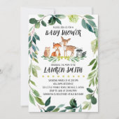 Groene Bos Baby Shower Kaart (Voorkant)