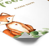 Groene Bos Baby Shower Voedsel Bord Poster (Hoek)