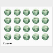 Groene Bos Bruiloft Ronde Sticker (Vel)