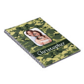 Groene bos camouflage notitieboek (Rechterzijde)