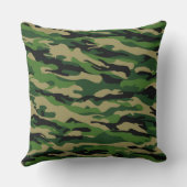 Groene bos camouflage werpkussen kussen (Achterkant)