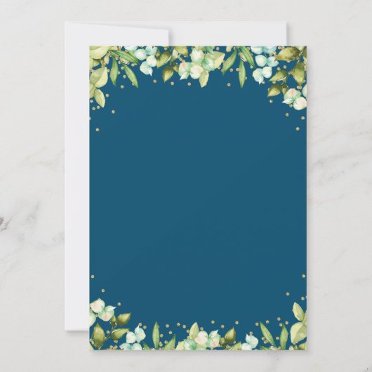 Groene Bos Eerste Verjaardag Wilde Eén Vos Kaart (Achterkant)