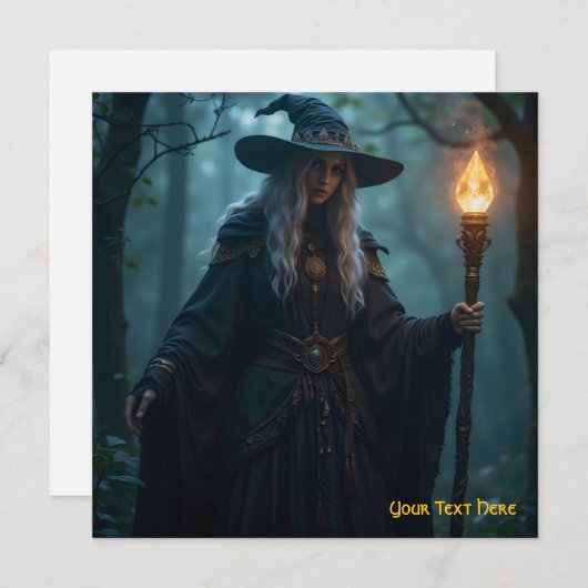 groene bos heks Kaart (Voorkant / Achterkant)