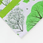 Groene bos met monogram fleece deken (Hoek)