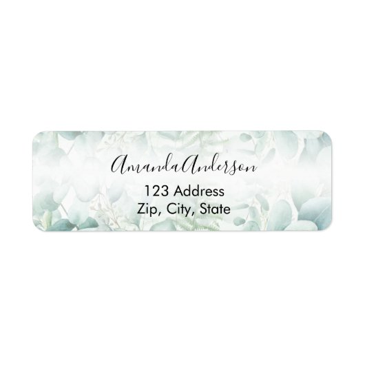 Groene bos retouradres etiket (Voorkant)