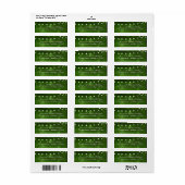 Groene Bos Rustieke Slingerlichten Adreslabels Etiket (Full Sheet)