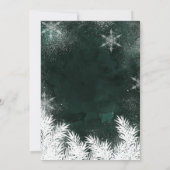 Groene bos sneeuwvlok winter corporate vakantie kaart (Achterkant)