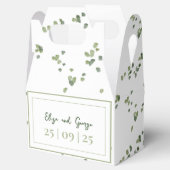 Groene bos-thema All-in-one trouwuitnodiging Bedankdoosjes (Geopend)