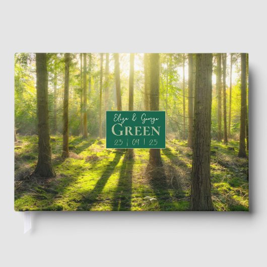 Groene bos thema gastenboek (Voorkant)