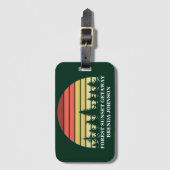 Groene Bos Zonsondergang Natuur  Bagagelabel (Voorkant (verticaal))