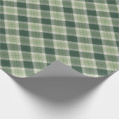 Groene bosplaid cadeaupapier (Hoek)