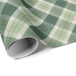 Groene bosplaid cadeaupapier