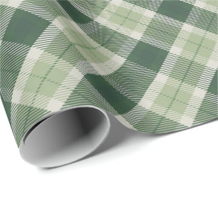Groene bosplaid cadeaupapier