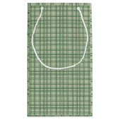 Groene bosplaid klein cadeauzakje (Achterkant)