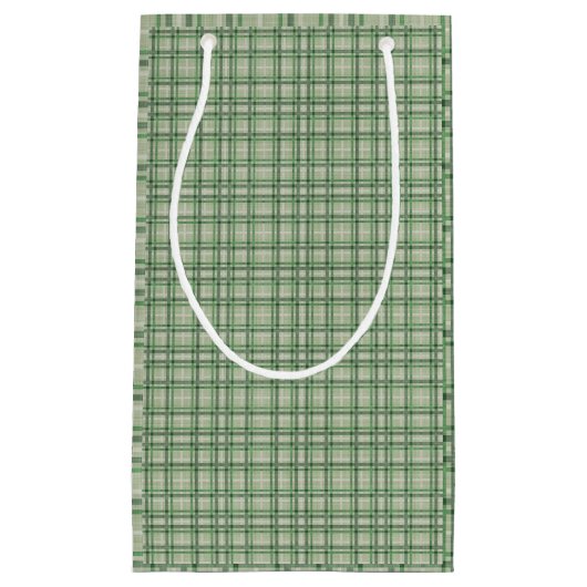 Groene bosplaid klein cadeauzakje (Voorkant)