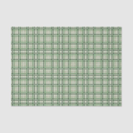 Groene bosplaid tissuepapier (Voorkant)