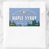 Groene bosrode bladreuzel rechthoekige sticker (Tas)