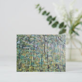 Groene bosschildering briefkaart (Staand voorkant)