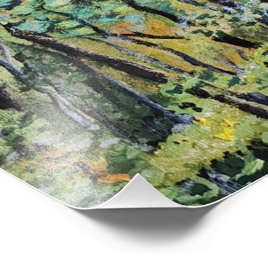 Groene bosschildering foto afdruk (Hoek)