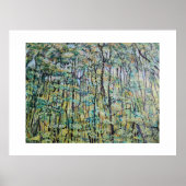Groene bosschildering poster (Voorkant)