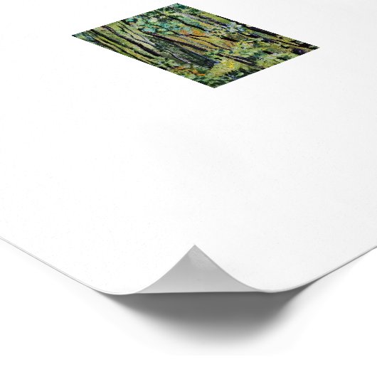 Groene bosschildering poster (Hoek)