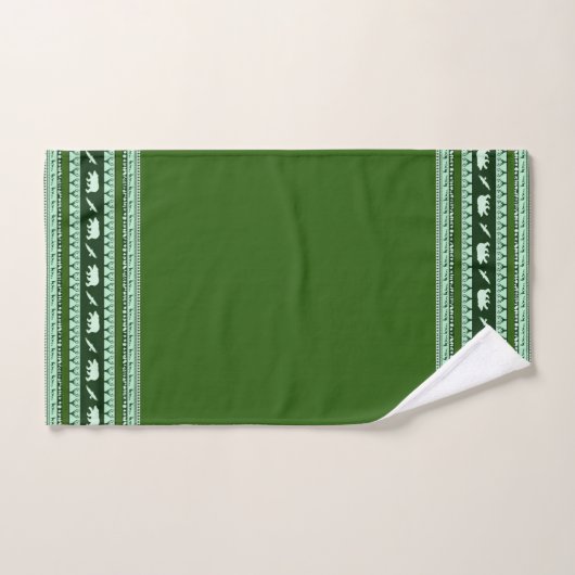 Groene bossen badhanddoekset bad handdoek (Handdoek)