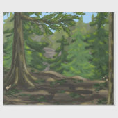 Groene Bossen Cadeaupapier (Vlak)