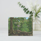 Groene Bossen Feestdagenkaart (Staand voorkant)