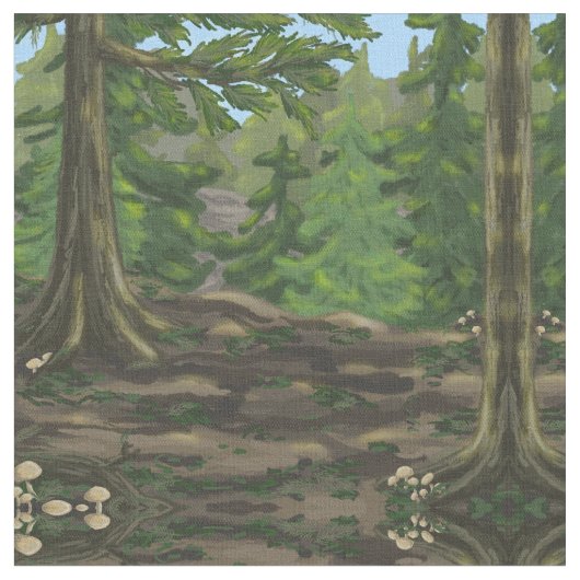 Groene Bossen Stof (Close Up)