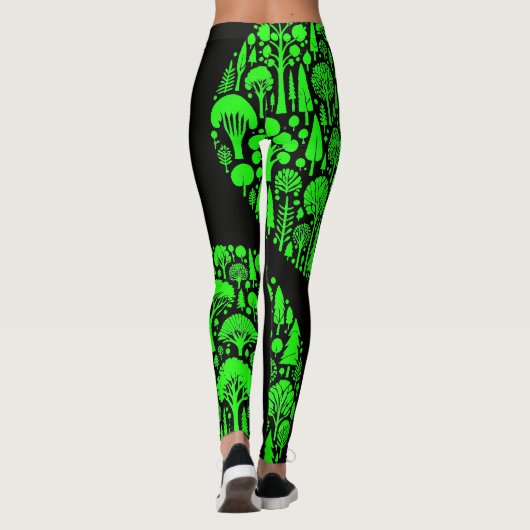 Groene bossen van bomen leggings (Achterkant)