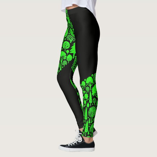 Groene bossen van bomen leggings (Links)