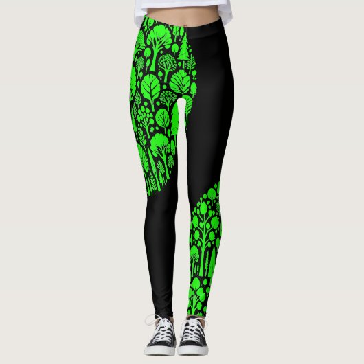 Groene bossen van bomen leggings (Voorkant)