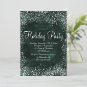 Groene bossneeuw waterverf zakelijke vakantie kaart (Staand voorkant)