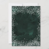 Groene bossneeuw waterverf zakelijke vakantie kaart (Achterkant)