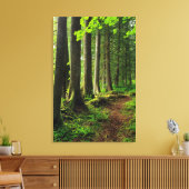 Groene boswandeling landschappelijk canvas afdruk (Insitu (Woonkamer))