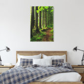 Groene boswandeling landschappelijk canvas afdruk (Insitu (Slaapkamer))