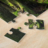 Groene boswandeling landschappelijk legpuzzel (Zijkant)