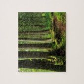 Groene boswandeling landschappelijk legpuzzel (Verticaal)