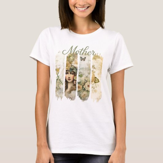Groene Botanica moeder T-shirt (Voorkant)