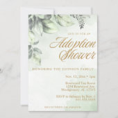 Groene Botanicals Adoptie Kind / Baby shower Kaart (Voorkant)