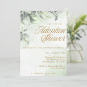 Groene Botanicals Adoptie Kind / Baby shower Kaart (Staand voorkant)