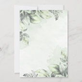 Groene Botanicals Adoptie Kind / Baby shower Kaart (Achterkant)