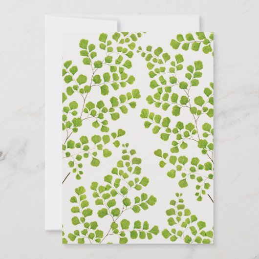 Groene Botanische 30e verjaardag Kaart (Achterkant)