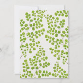 Groene botanische 40e verjaardag kaart (Achterkant)