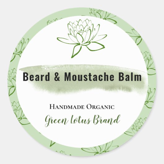 Groene botanische baard — Productsticker | Etiket (Voorkant)