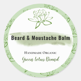 Groene botanische baard — Productsticker | Etiket