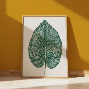 Groene botanische bananenblad Plant liefhebbers Bo Poster